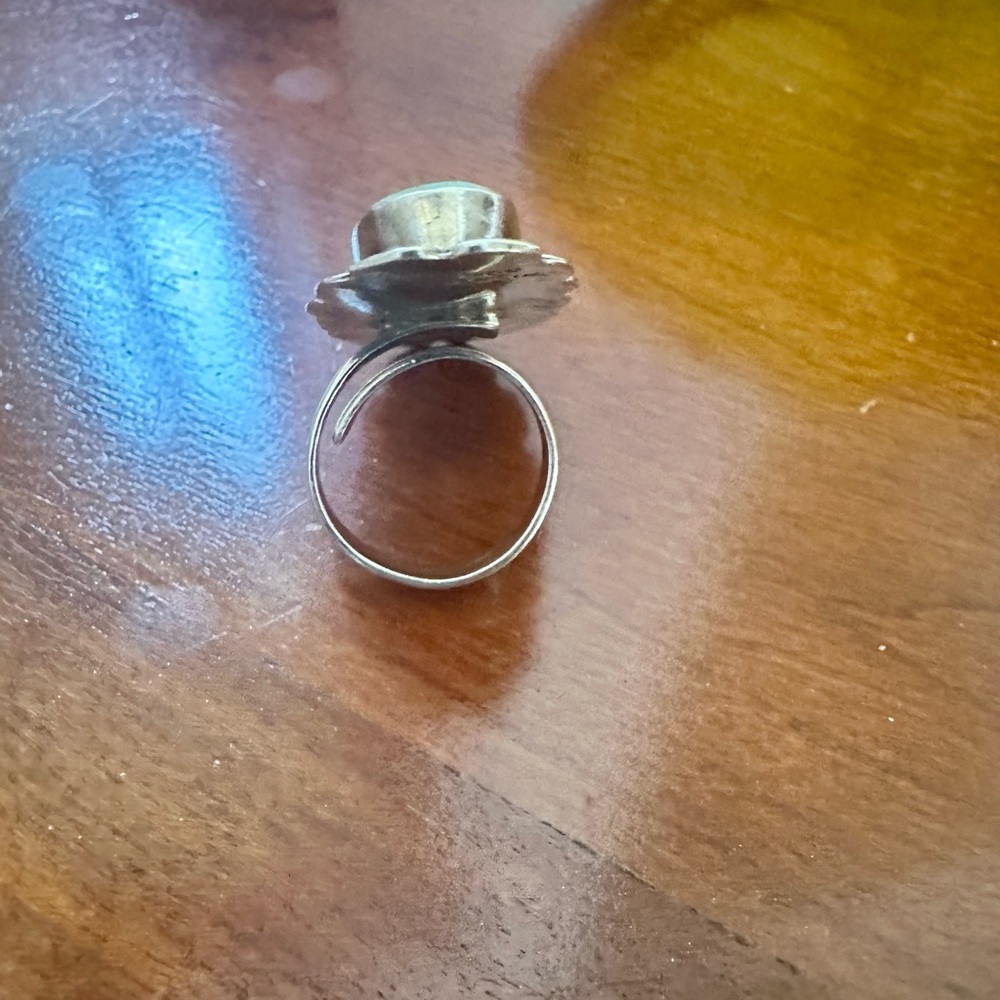 Turquoise Statement Silver Ring - image 3